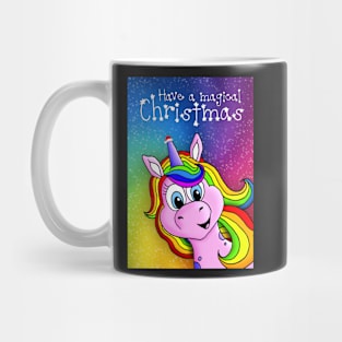 Magical Unicorn Christmas Card Mug